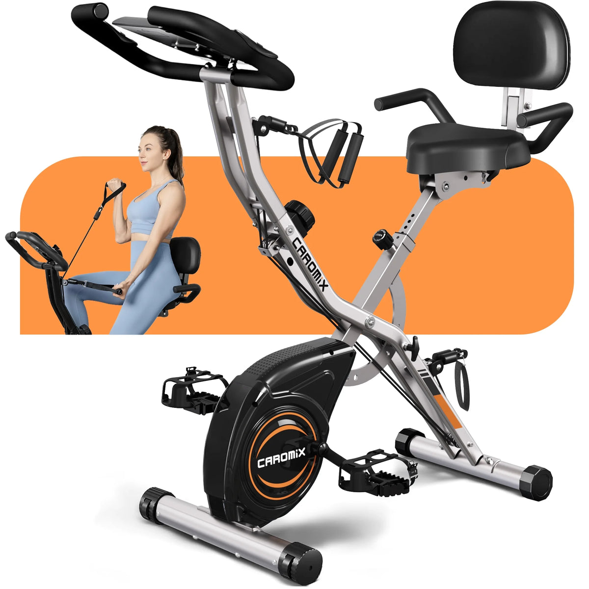 Folding Exercise Bike 16-Level Magnetic Resistance R209553