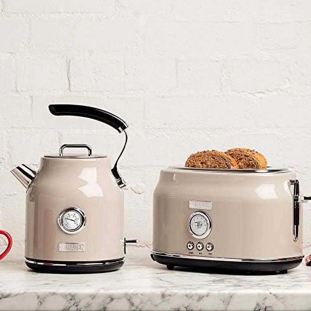 Stainless Steel 2 Slice Toaster & 1.7 Liter Stainless Steel Electric Water Kettle V1759