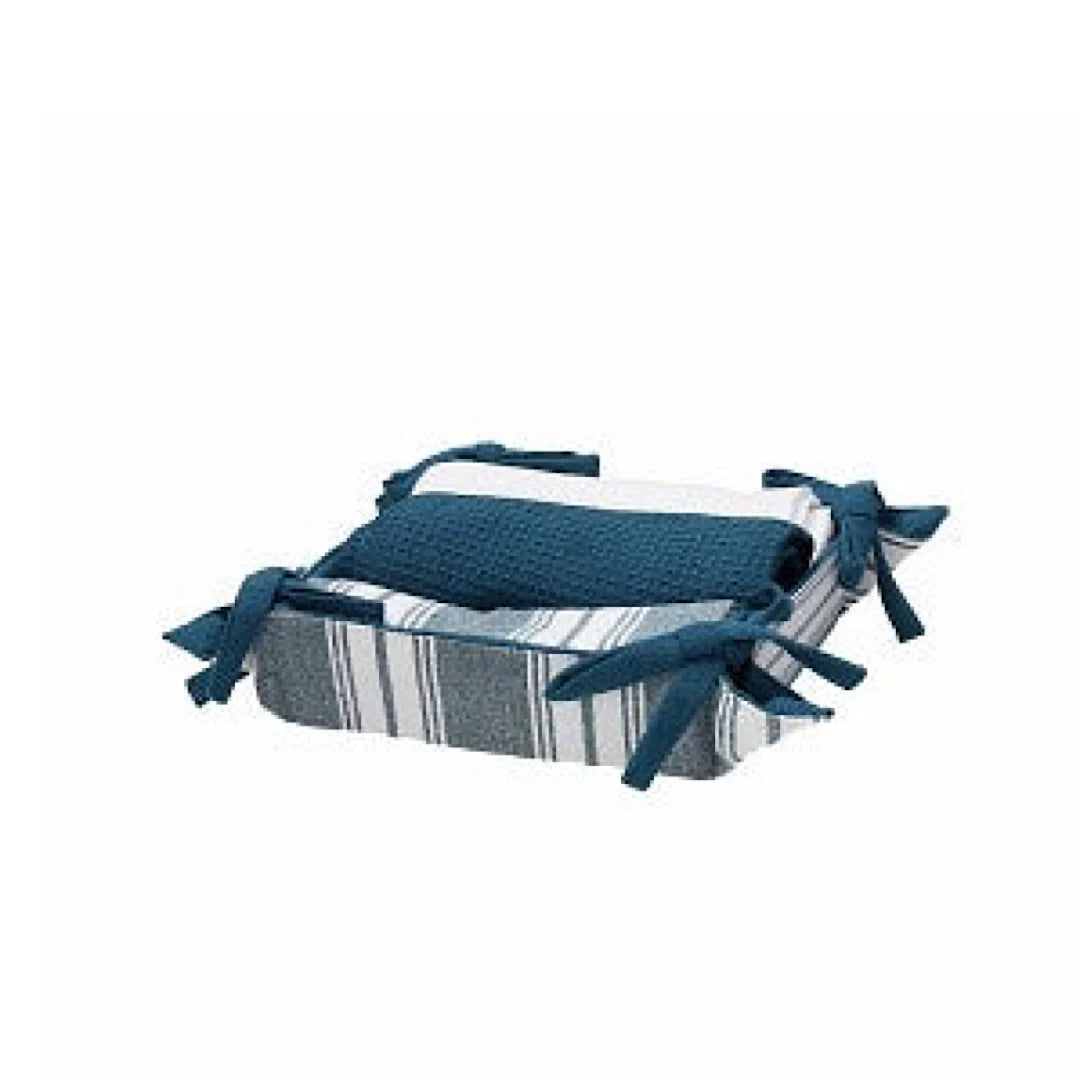 Square Basket 18x18+3 Towels 50x70 Textile O711