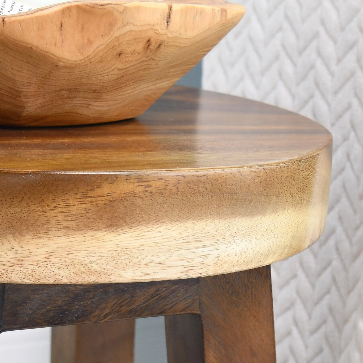 Small Round Wood Stool Side Table Z35631
