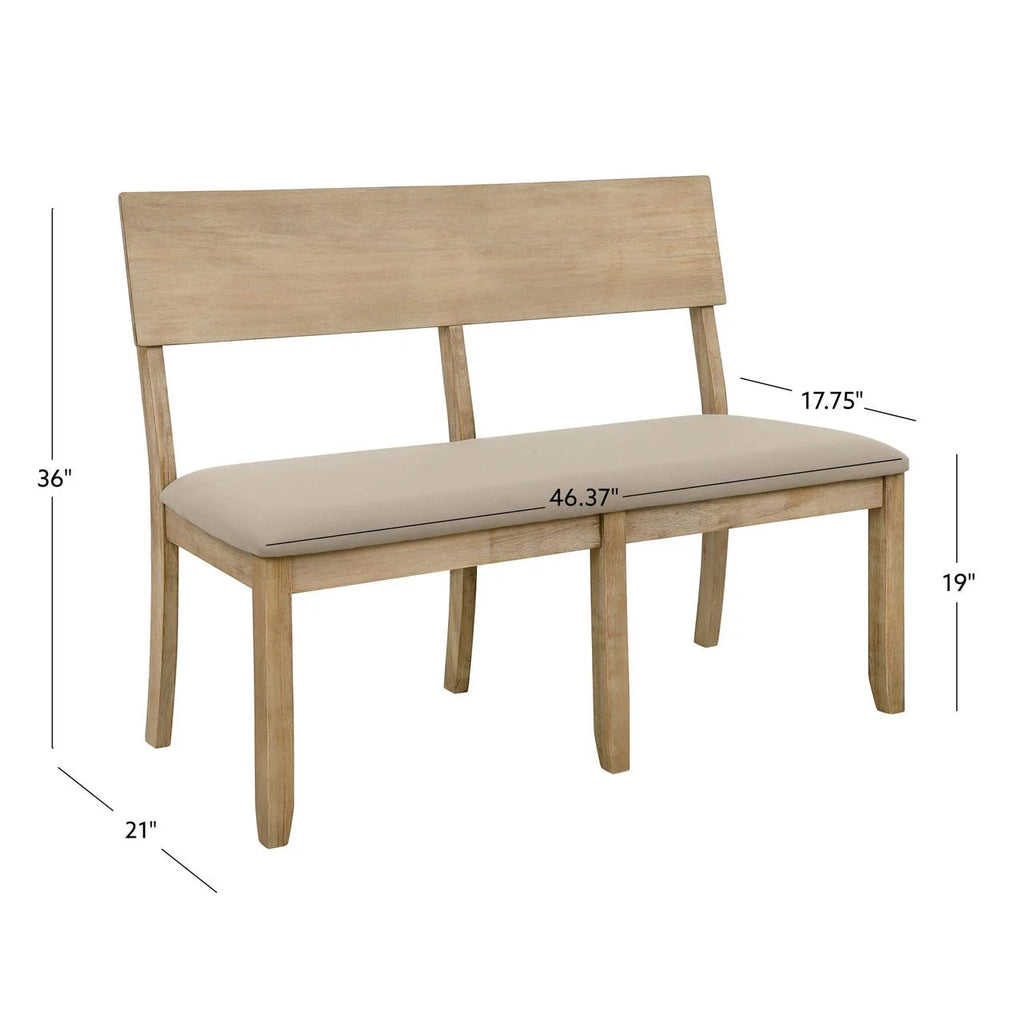 Gray Wash Dining Bench S9418
