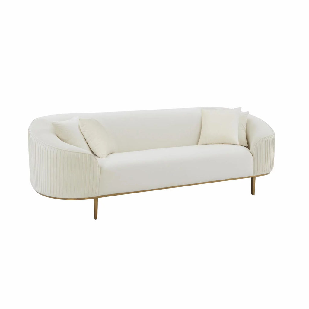 Pleated Velvet Sofa I475