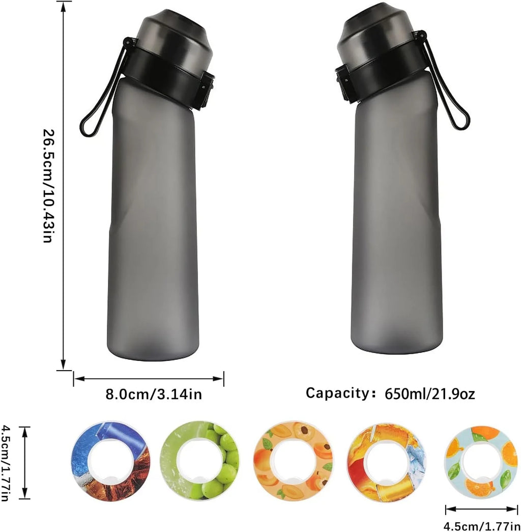 650ML Black Water Bottle with 7 Flavour Pods U41706