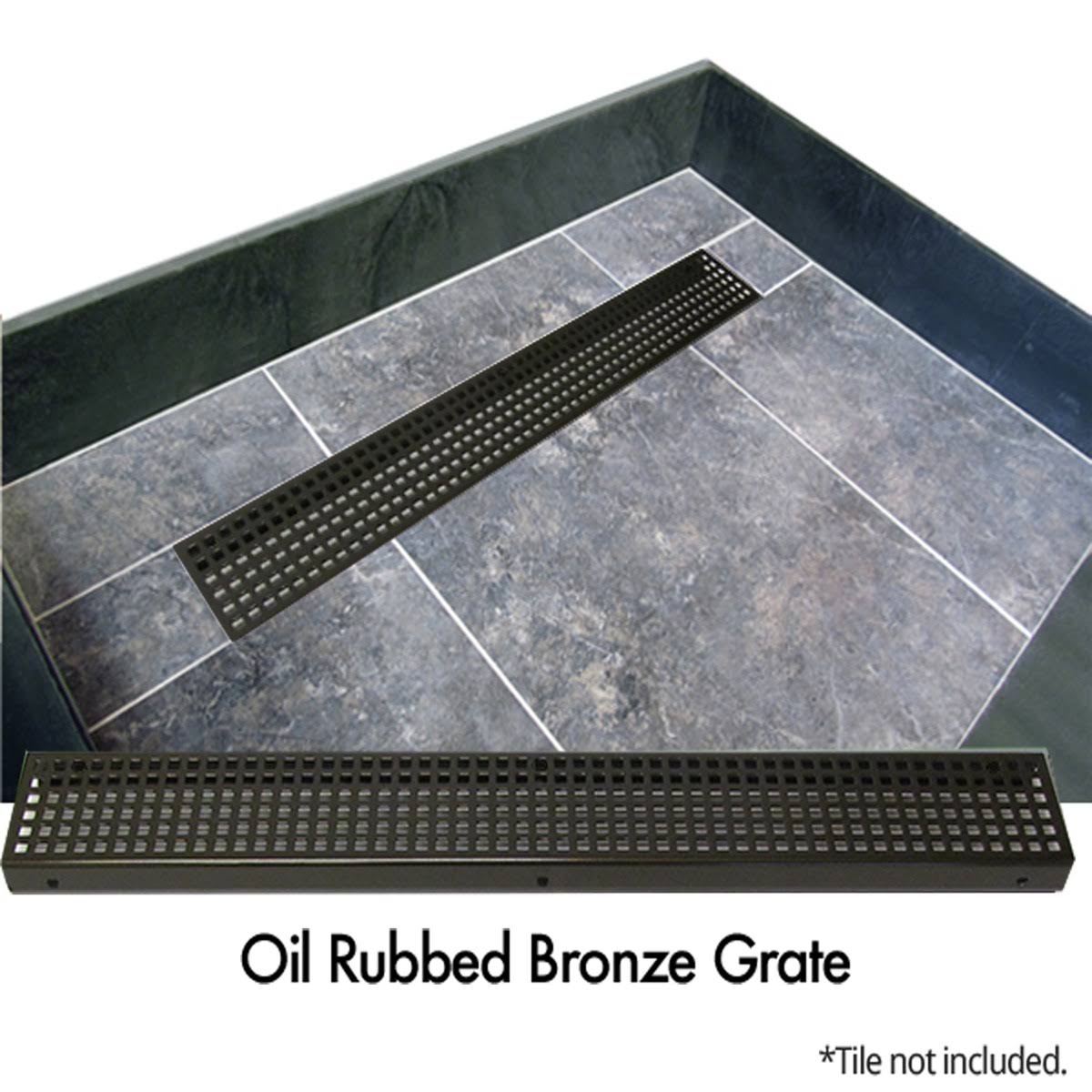 Bronze Single Threshold Shower Base Z382