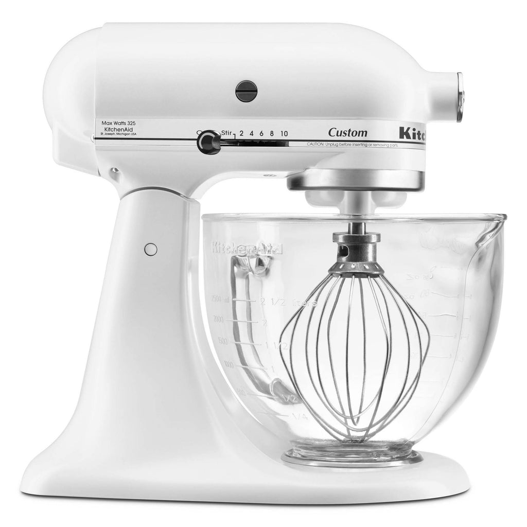 5-Quart Matte White Glass Bowl Stand Mixer K71818