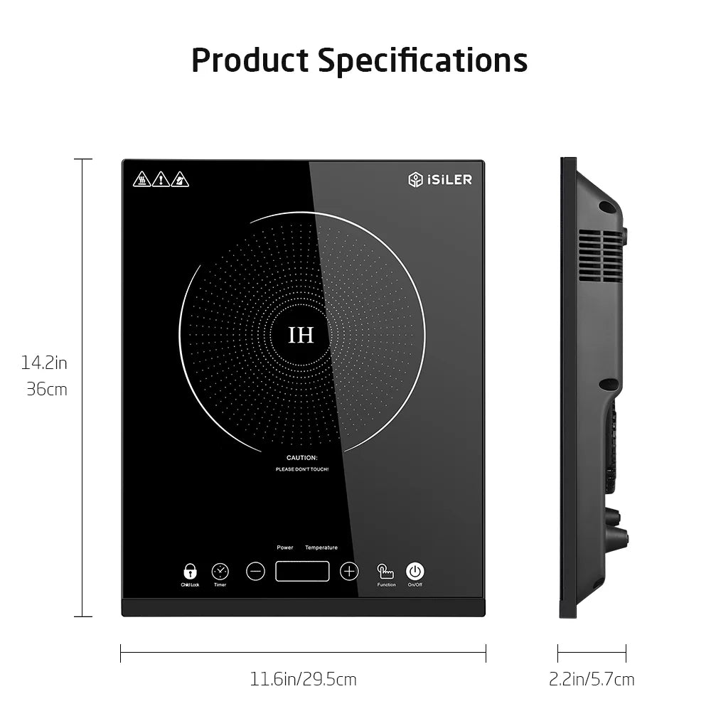 1800W Portable Induction Cooktop with Timer E9126