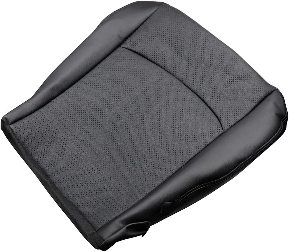 Black Bottom Perforated Leather Seat Cover Pack of 2 E197350