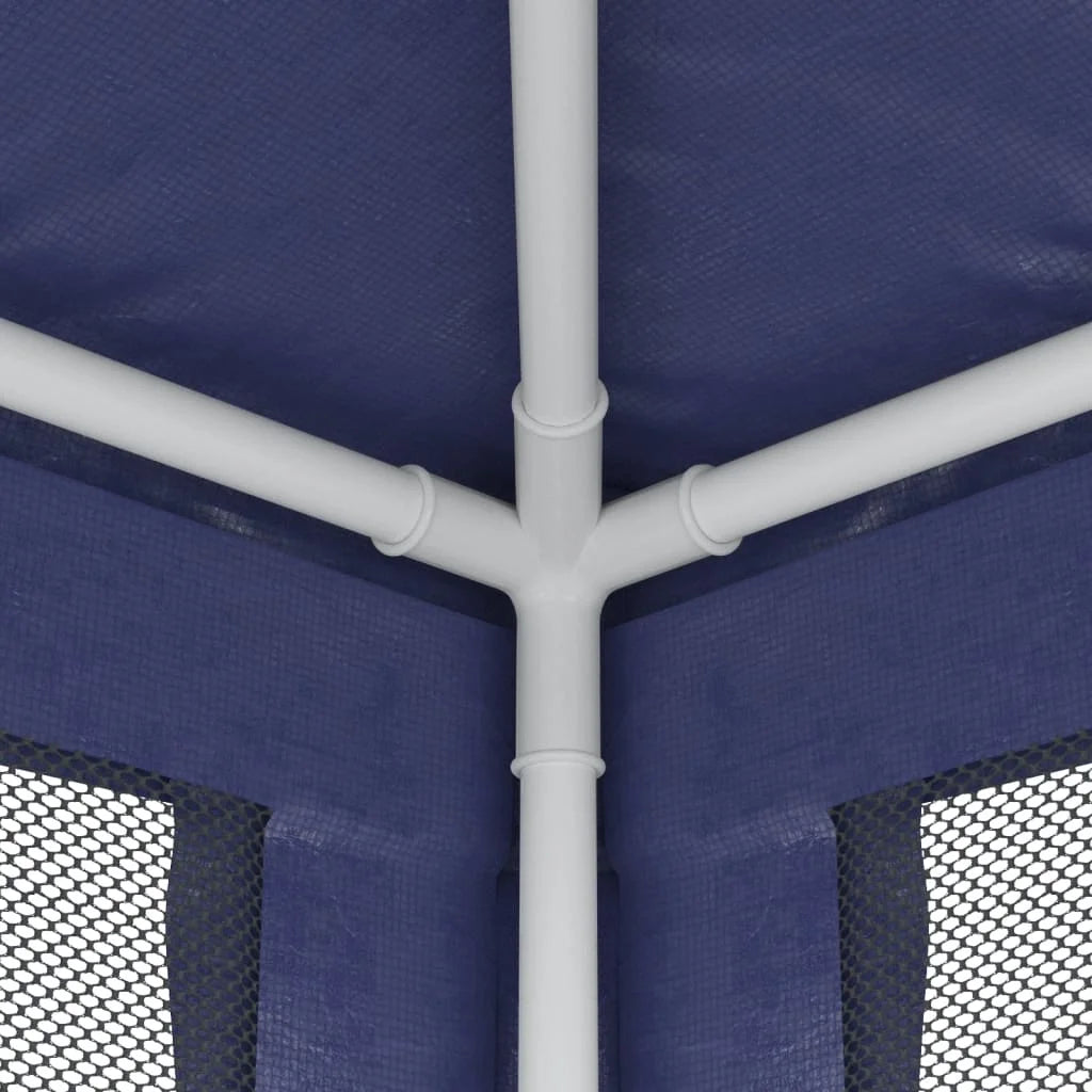 Blue 9.8'x13.1' HDPE Party Tent with 4 Mesh Sidewalls B86249