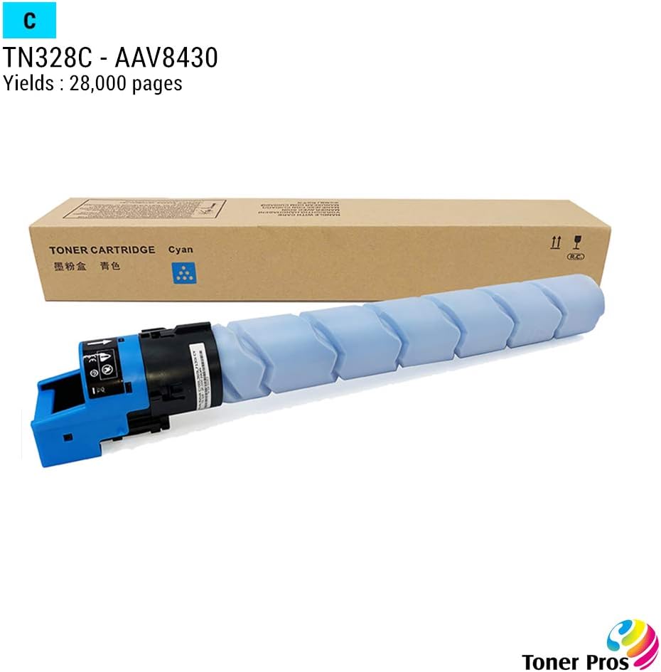 TN-328 Toner Cartridge 4 Color Pack for Konica Minolta Bizhub C250i C300i C360i Printer I240