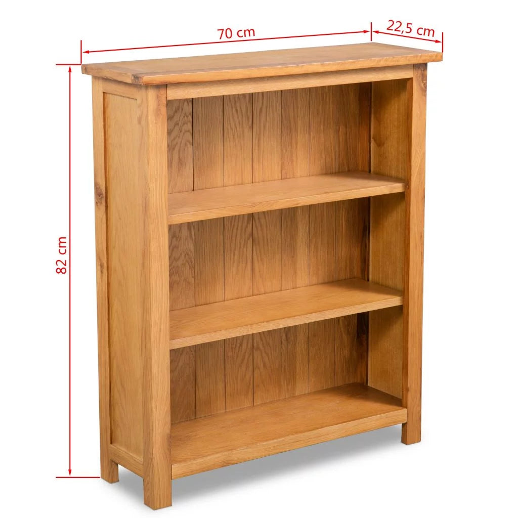 3-Tier Solid Oak Wood Bookcase J6705
