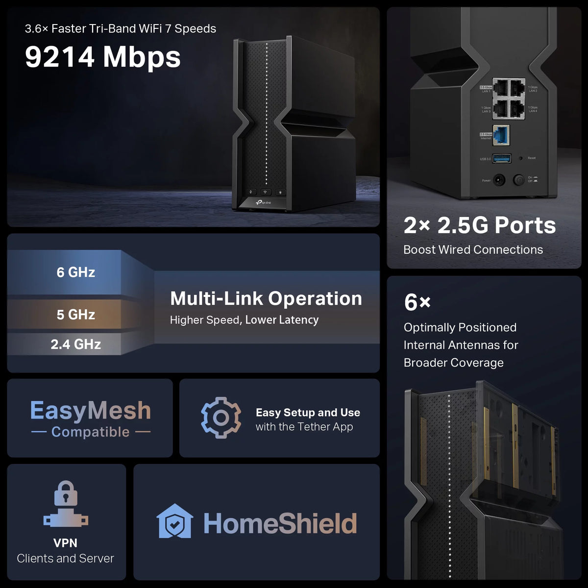 Tri-Band WiFi 7 Router J406493