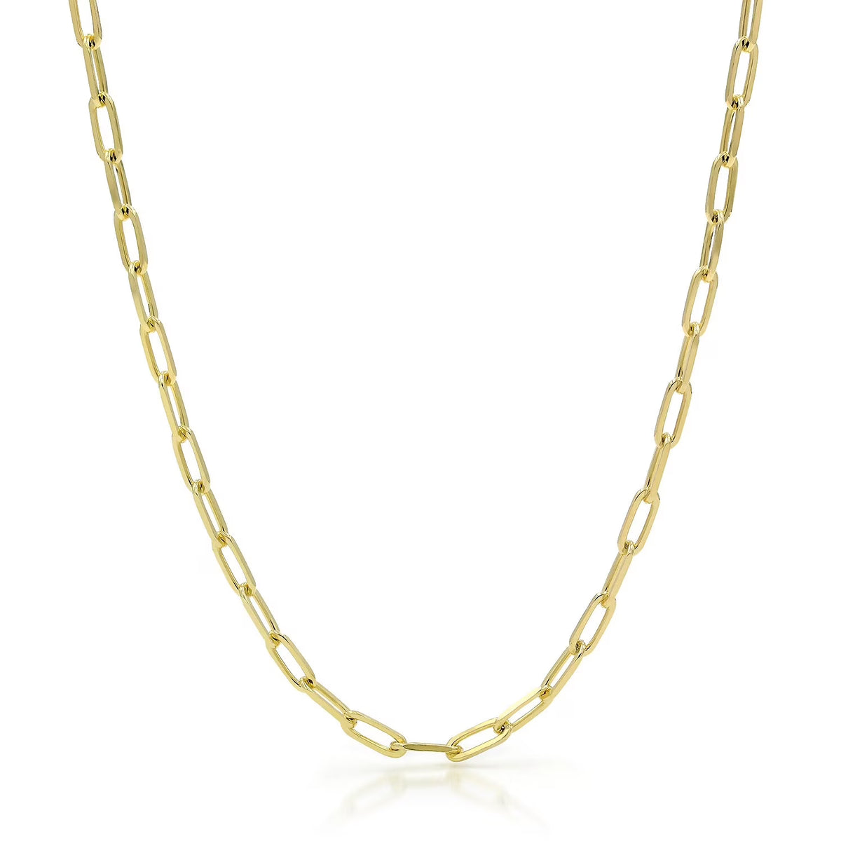 14k Yellow Gold Paperclip Chain Necklace 16" - 24" X64993