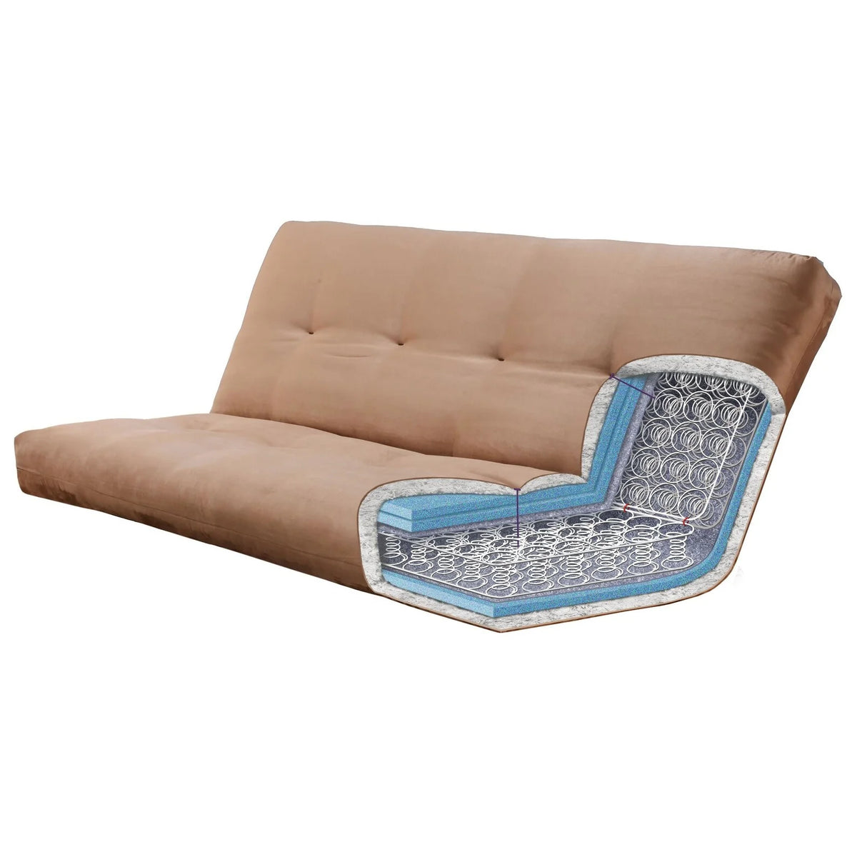 Queen Espresso Wood Storage Futon G1243