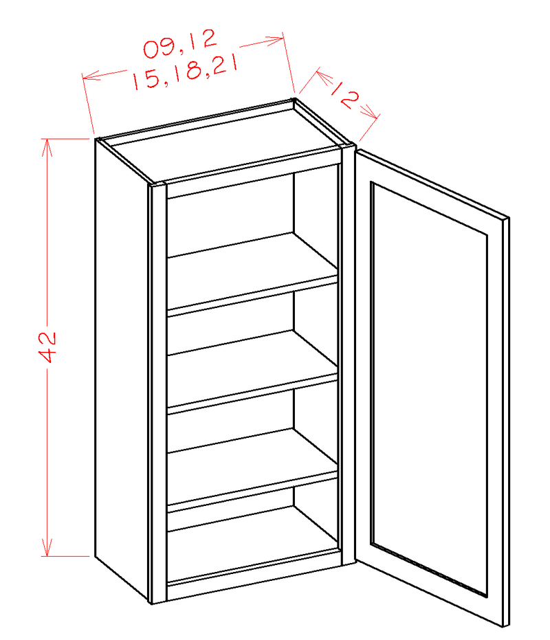 Grey 1 Door 3 Shelves Wall Cabinet High-Density Fiberboard R623678