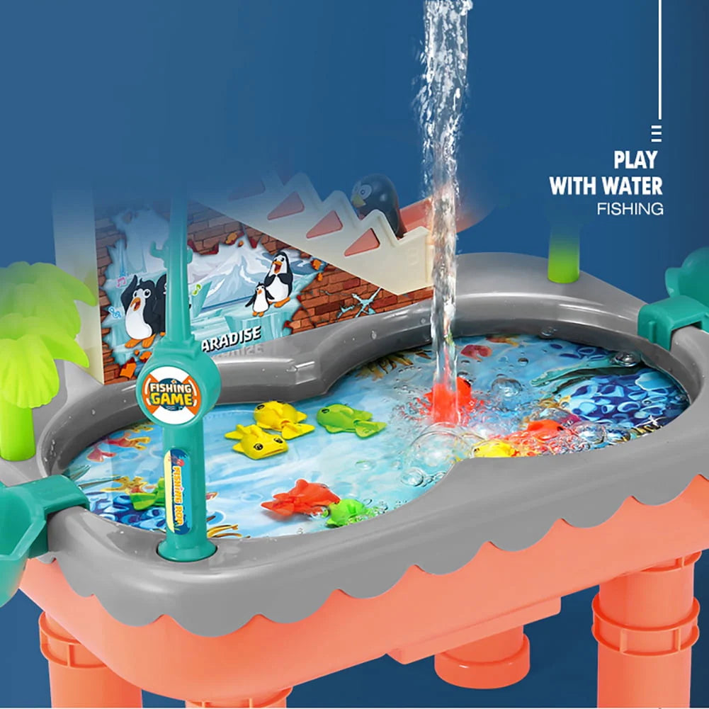 Toddler Toys Fishing Table Toys Water Table Pool Set F701