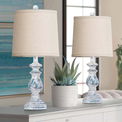 Green Table Lamp Set of 2 with Linen Shades S684112