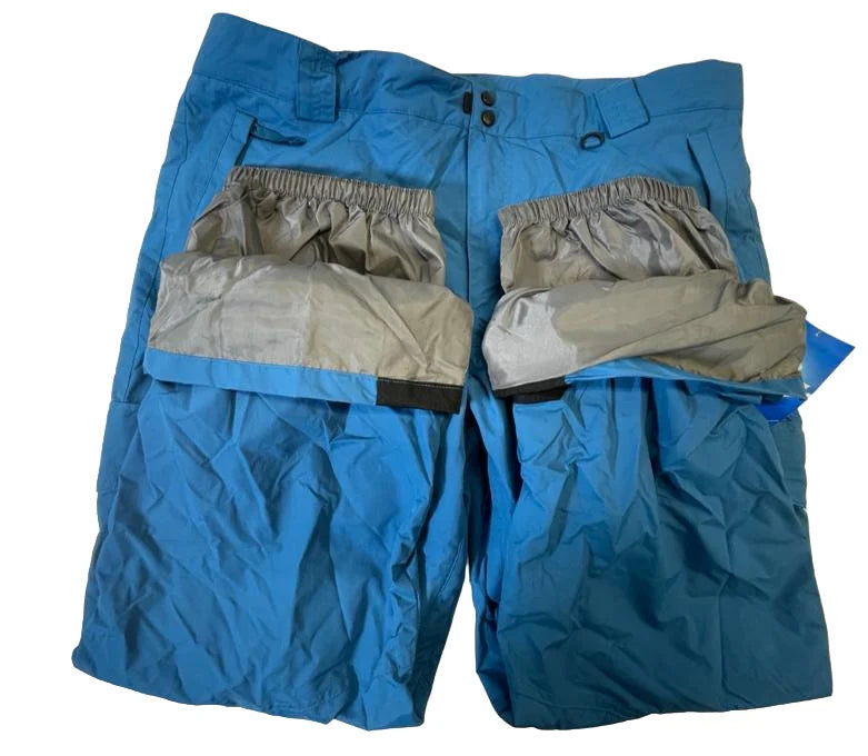 Black Insulated Side-Zip Snow Cargo Pant A861