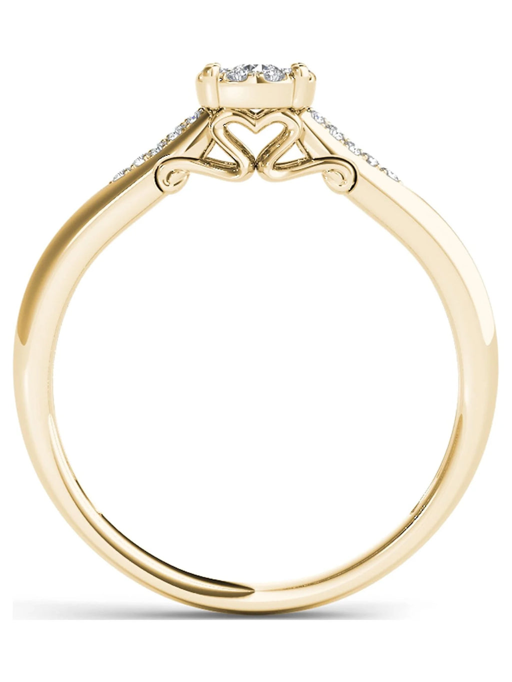 10K Yellow Gold Diamond Cluster Ring A674