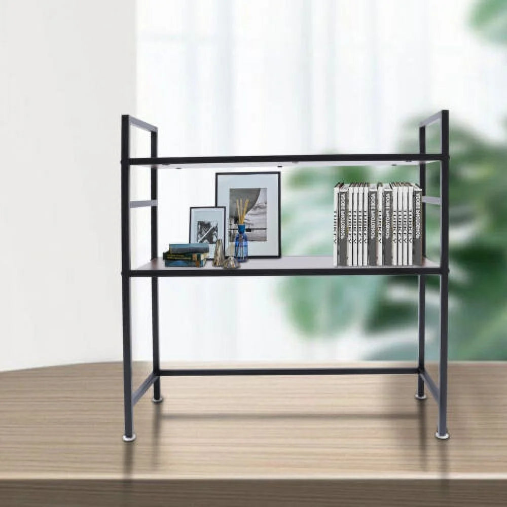 Wood Countertop Hutch Bookshelf 2PCS B380