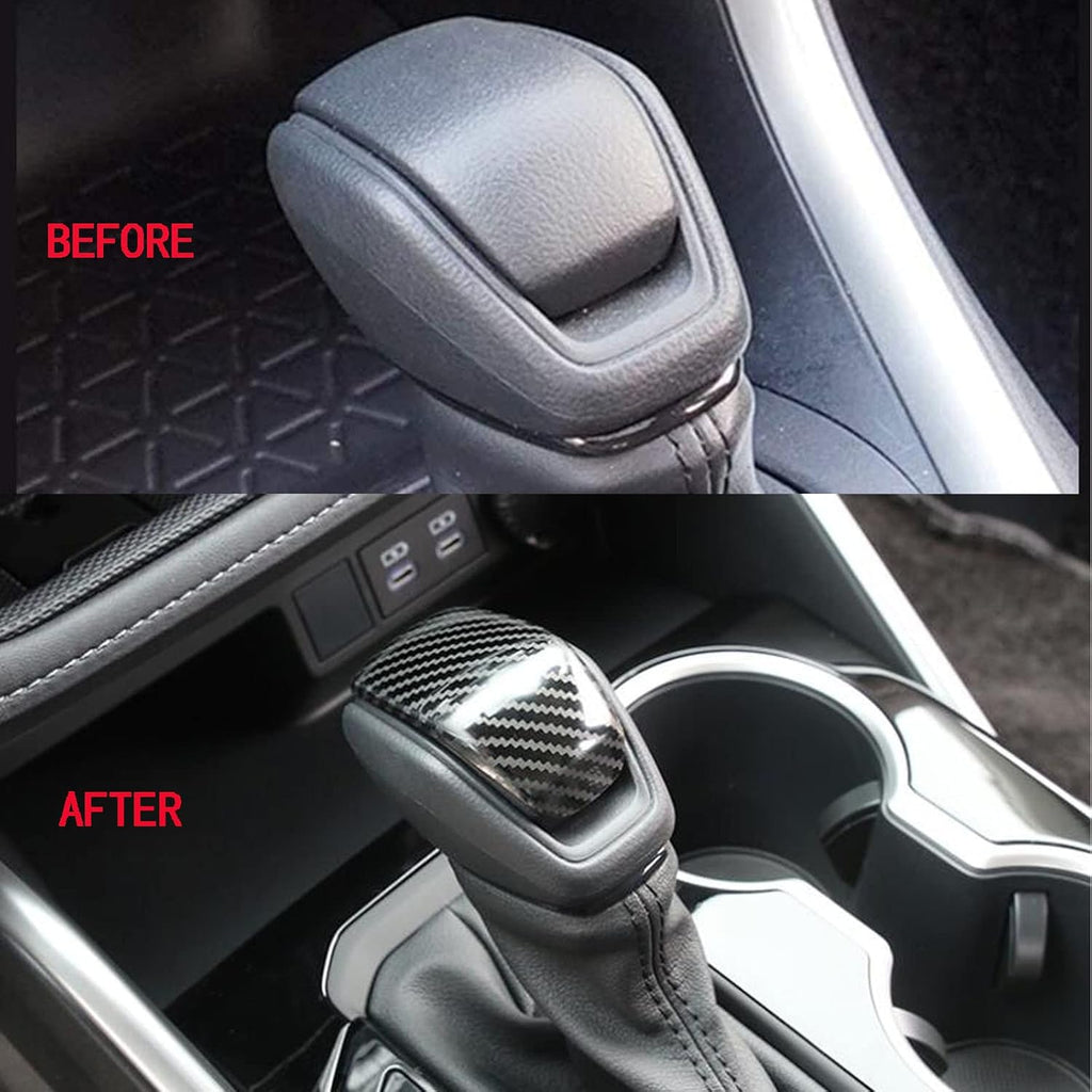 Carbon Fiber Style Gear Shift Knob Cover Pack of 2 B39997