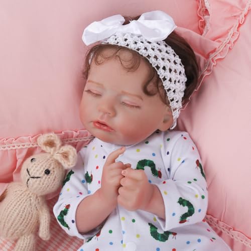 20 Inch Handmade Cloth Body Sleeping Reborn Baby Doll O391