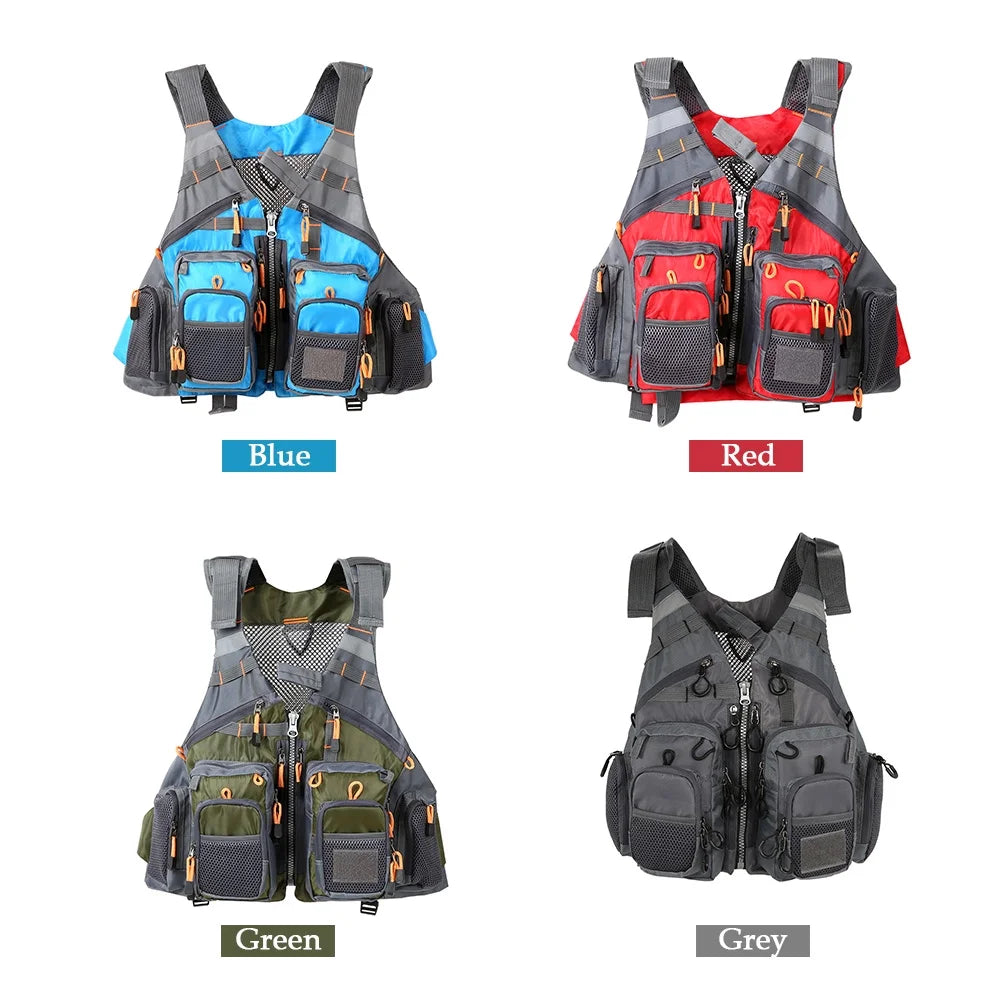 Fishing Vest Utility Waistcoat Breathable Mesh Padded J451