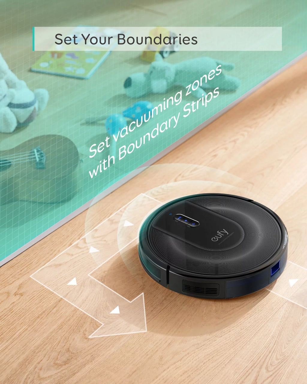Robot Vacuum with Home Mapping, 2000Pa Suction, Wi-Fi V575