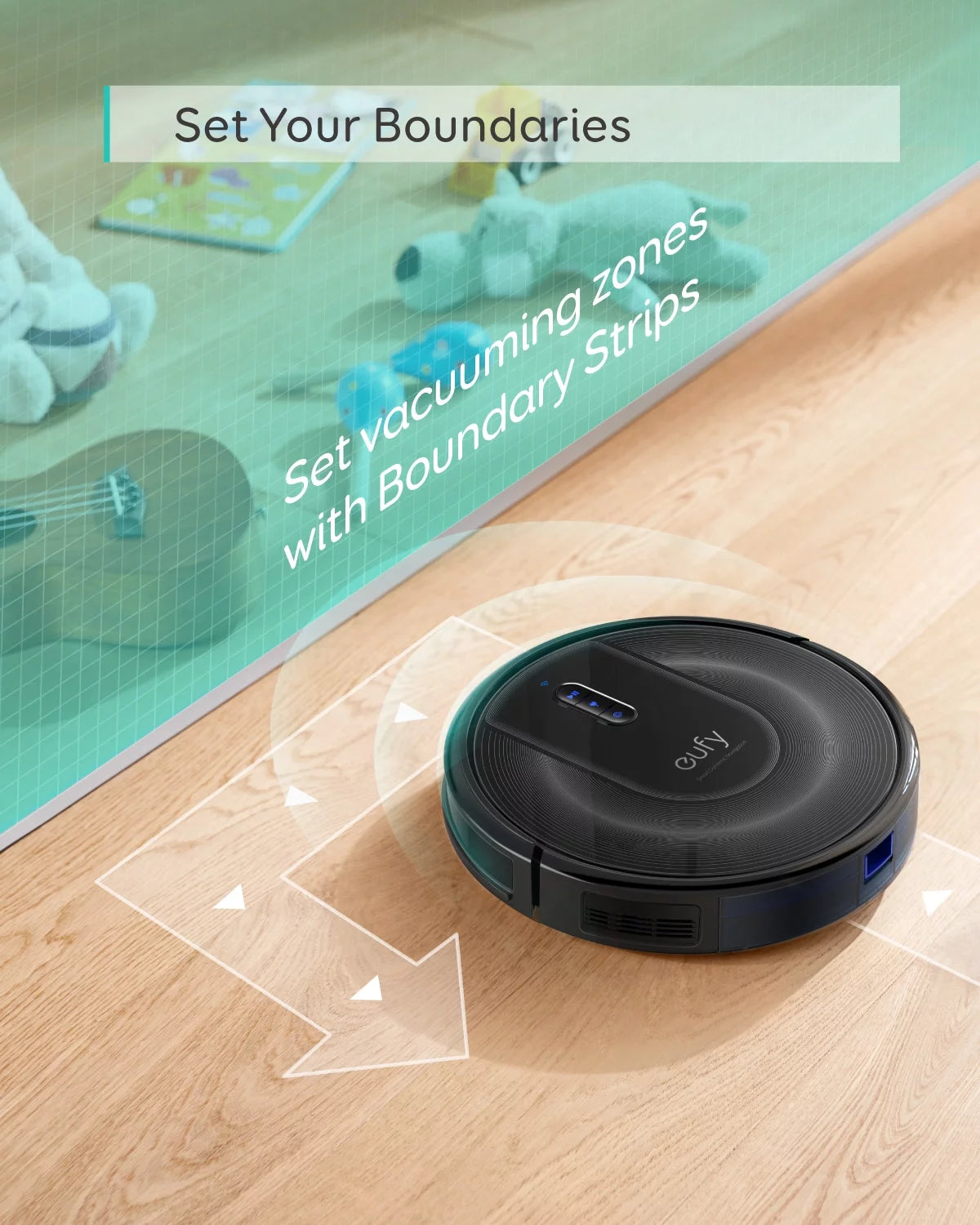 Robot Vacuum with Home Mapping, 2000Pa Suction, Wi-Fi V575