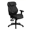 High Back Leather Executive Office Chair in Black A526