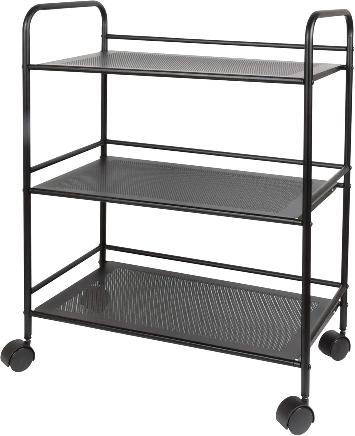 Black 4-Tier Metal Rolling Utility Cart A693233