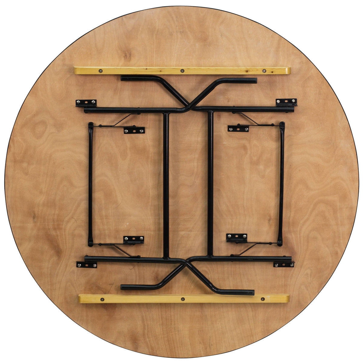 60-Inch Round Wood Folding Banquet Table O228