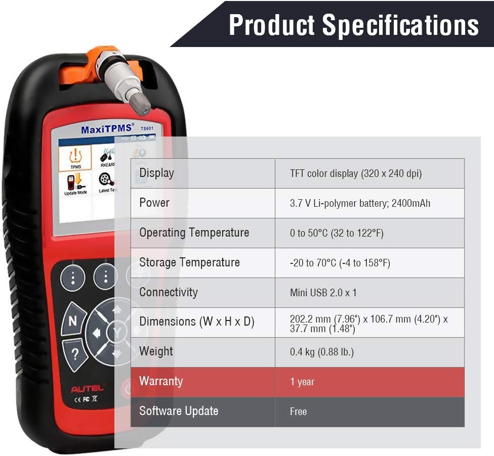 Wirelessly Sensor TPMS Reprogramming Activation Relearn Tool with OBDII Code Reader Function O600