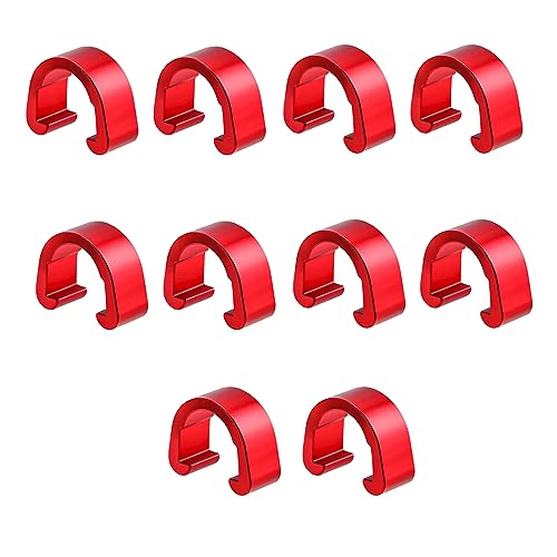 10 Pcs Aluminum Alloy Bike Cable C-clips Brake Derailleur Shifts Cable Clip Z413