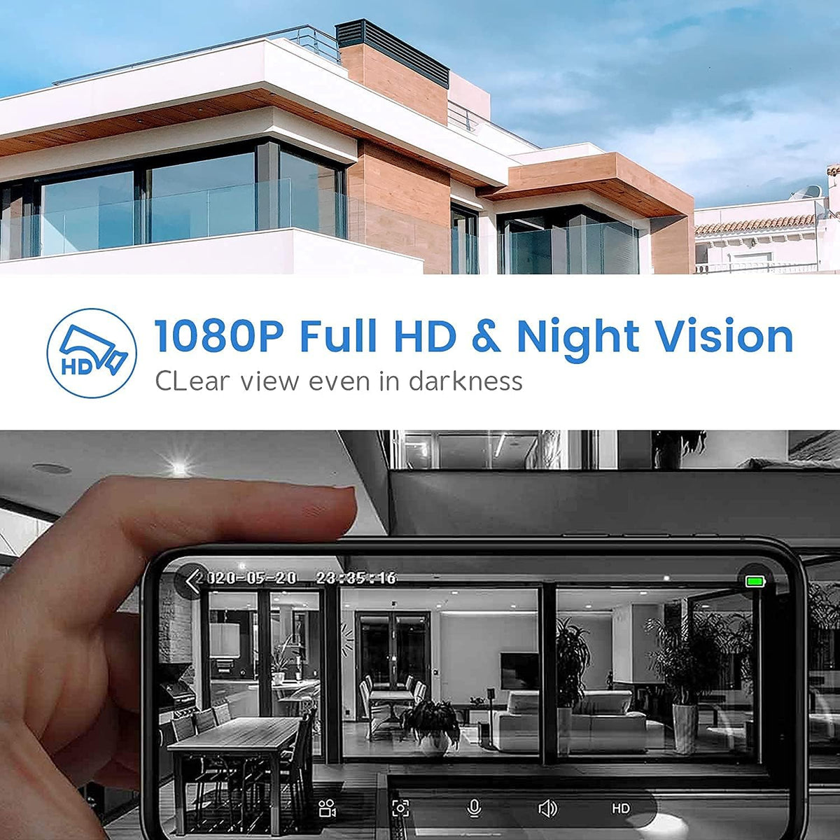 1080P HD Wireless Video Doorbell Camera with Chime I951
