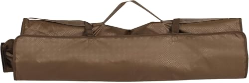 Collapsible Armrests Cup Holder Carry Mat Pet Leash Heavy Duty Foldable Chair Earth Brown P293246