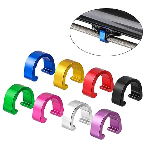 10 Pcs Aluminum Alloy Bike Cable C-clips Brake Derailleur Shifts Cable Clip Z413