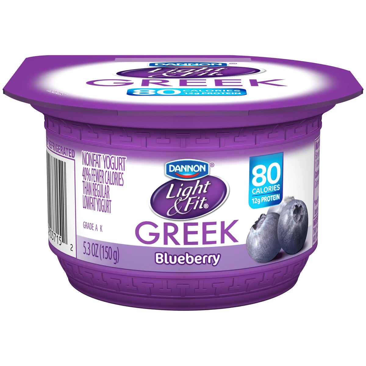 Greek Blended Nonfat Yogurt Strawberry & Blueberry 5.3oz 12 pack S27636