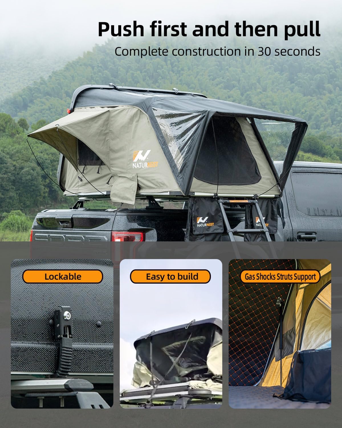 Hard Shell Rooftop Tent with 2 Chair F798705