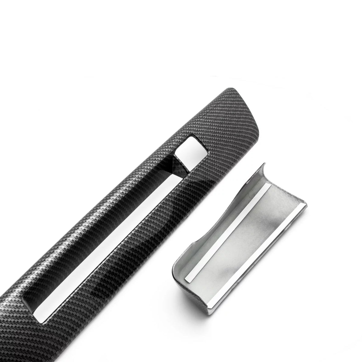 2pcs ABS Carbon Fiber Dashboard Console Panel Cover Trim E27877
