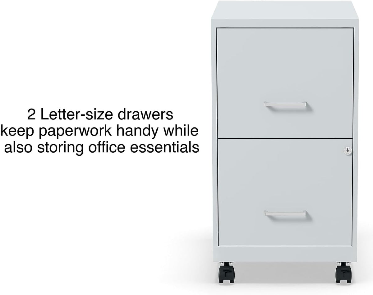 2-Drawer Locking Letter Gray Vertical File Cabinet V5261