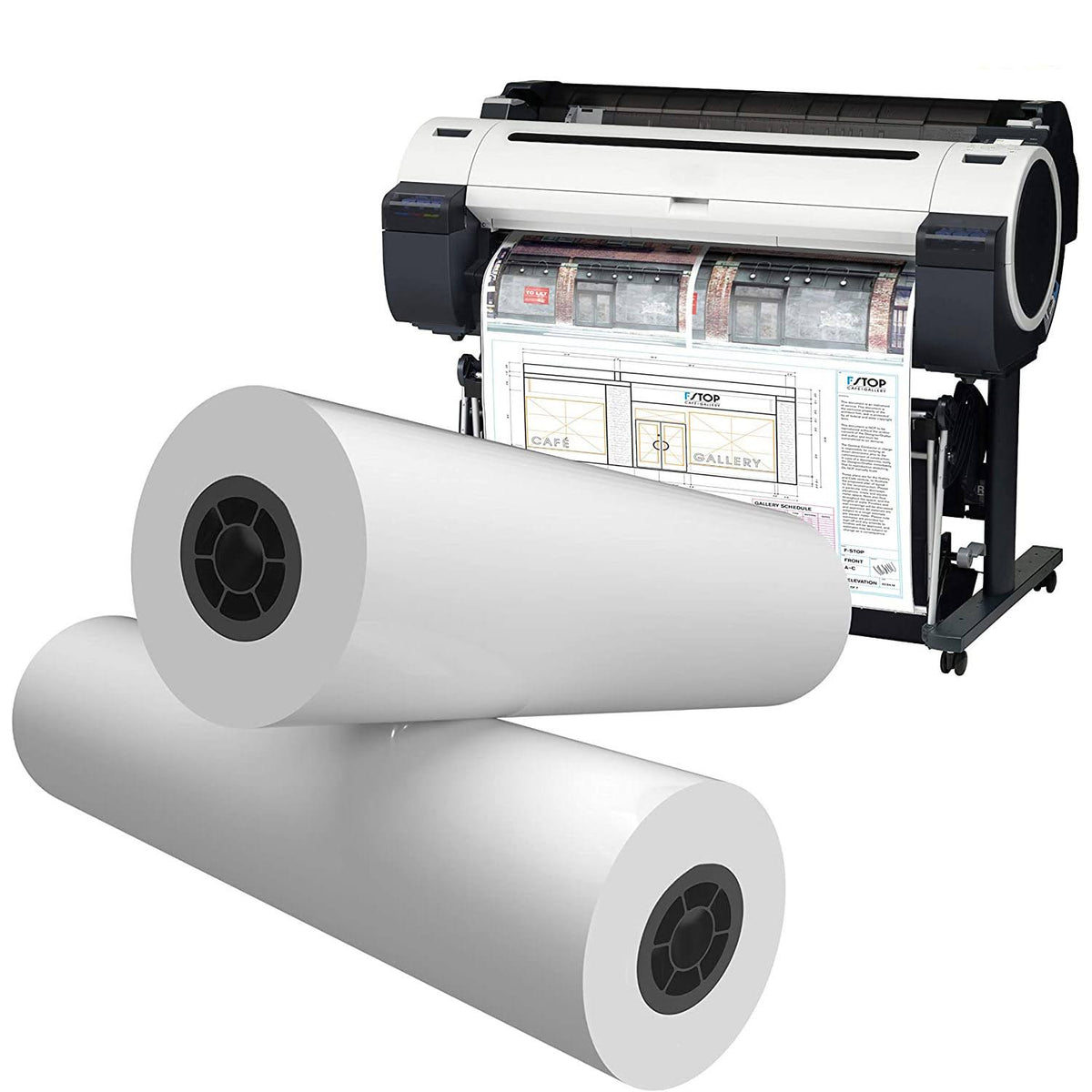 20# Inkjet Bond Wide Format Roll Carton of 4 Rolls L528750