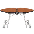 48x22 Round Mobile Cafeteria Table with Chrome Frame O648784