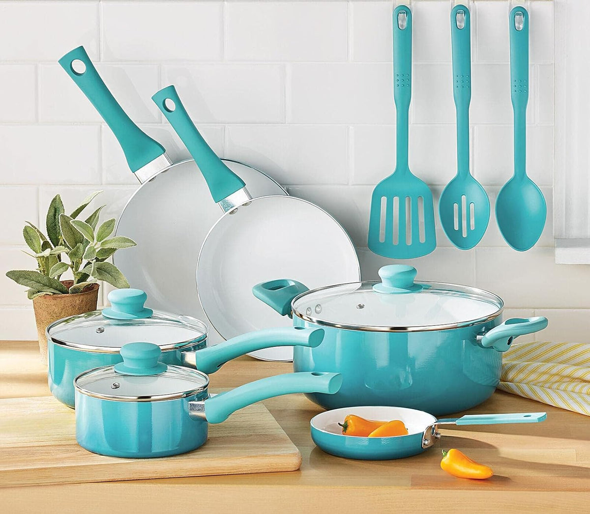 12 Piece Ceramic Nonstick Cookware Set M769382