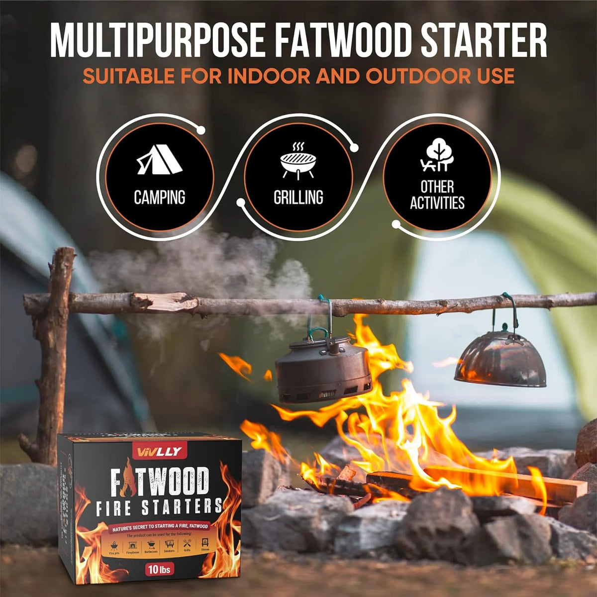 10lb Fatwood Fire Starter Pack S179