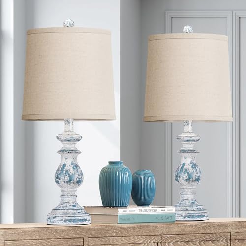 Green Table Lamp Set of 2 with Linen Shades S684112
