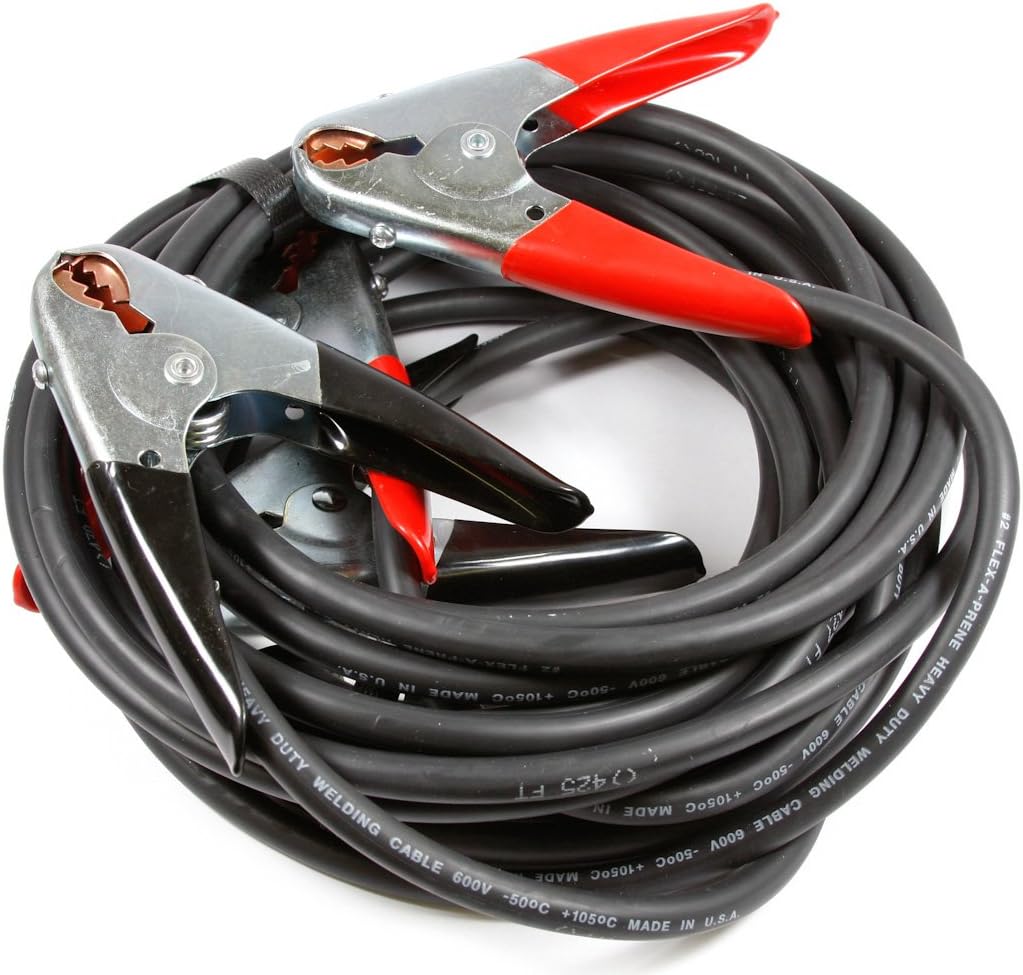 Heavy Duty Booster Battery Cables with 500 Amp Clamps, 25-Feet, Black And Red S6478
