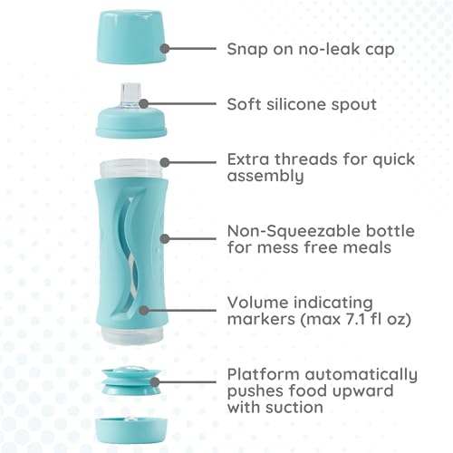 Baby Food Bottle Reusable Silicone Cup (Aqua) E17640