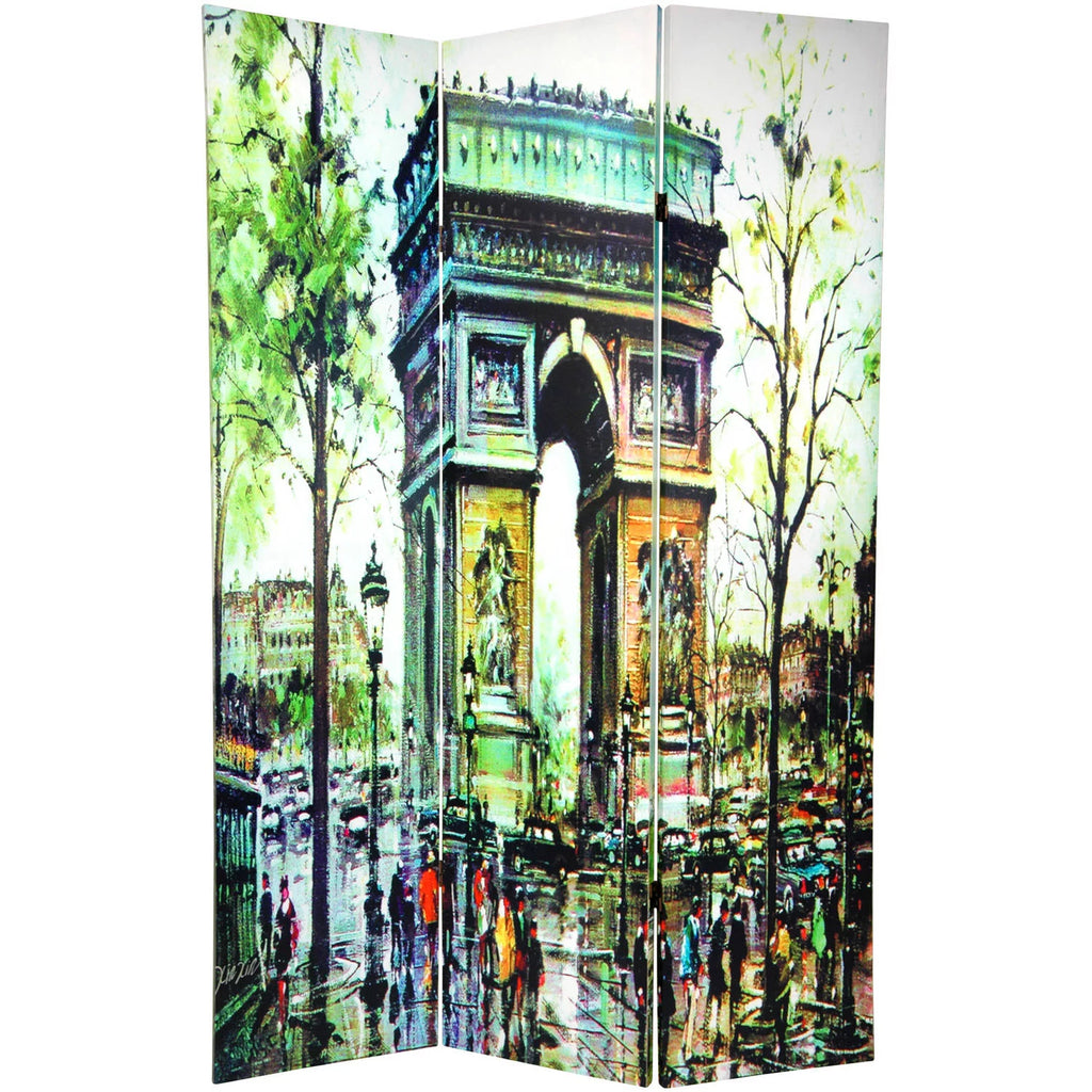 6 ft. Tall Double Sided 3 Panel Room Divider M581