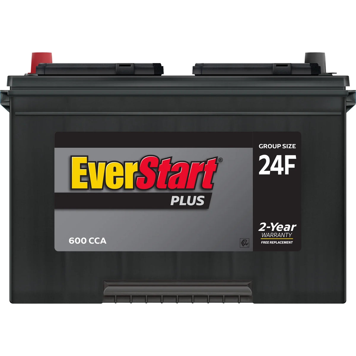 Lead Acid Automotive Battery, Group Size 24F 12 Volt, 600 CCA B509