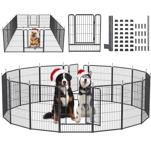 40" Height 8 Panels Portable Foldable Dog Playpen with Anti-Rust Coating K320